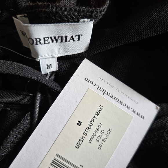 New WeWoreWhat Mesh Strappy Black Maxi Dress NWT Medium - Picture 12 of 12